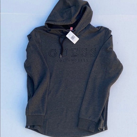 New GUESS Blade Embossed Logo Hoodie SZ M - Picture 5 of 8